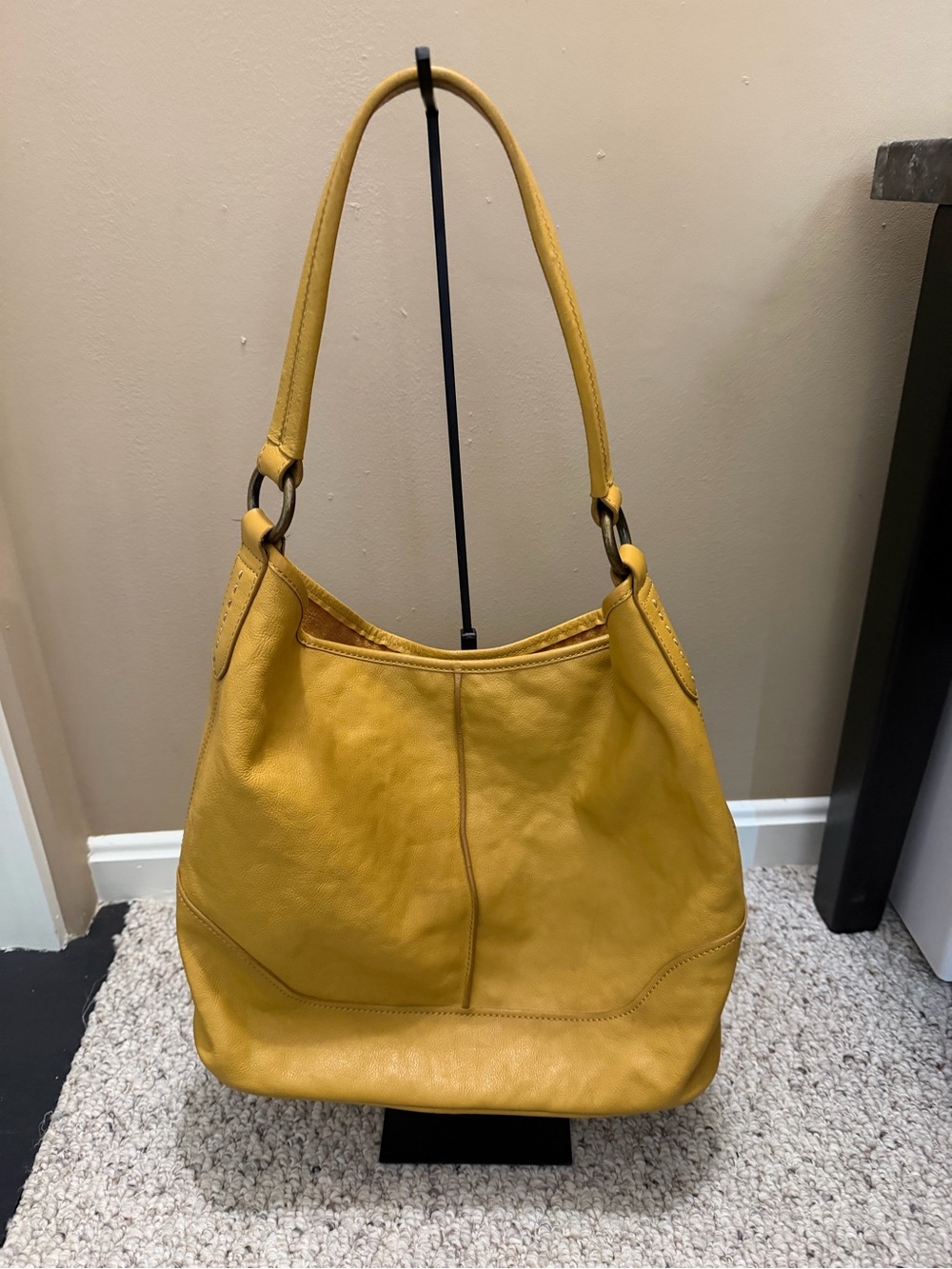 Frye Lucy Leather Hobo Bag in SUNFLOWER